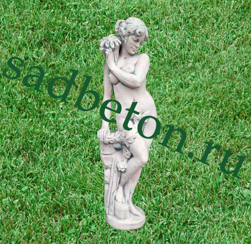 Садовая (парковая, уличная) скульптура №154 из бетона - Девушка с букетом